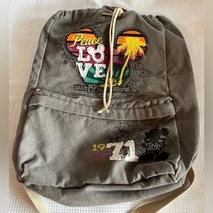 Walt Disney gray peace love backpack